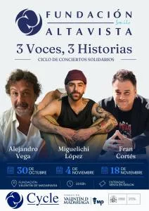 Ciclo «3 voces, 3 historias»: Alejandro Vega, Miguelichi López y Fran Cortés