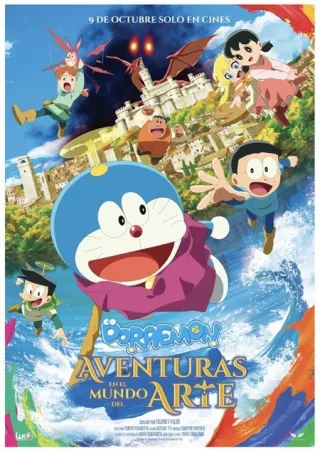 Cartel de Doraemon: Aventuras en el mundo del arte