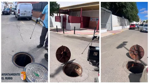 Imagen de la noticia: El Rubio desratiza el alcantarillado de la Plaza Ramón y Cajal y varias calles