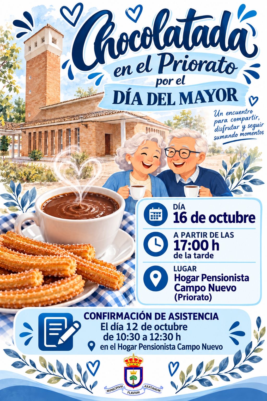Imagen de la noticia: Chocolatada en El Priorato de Lora del Río por el Día del Mayor
