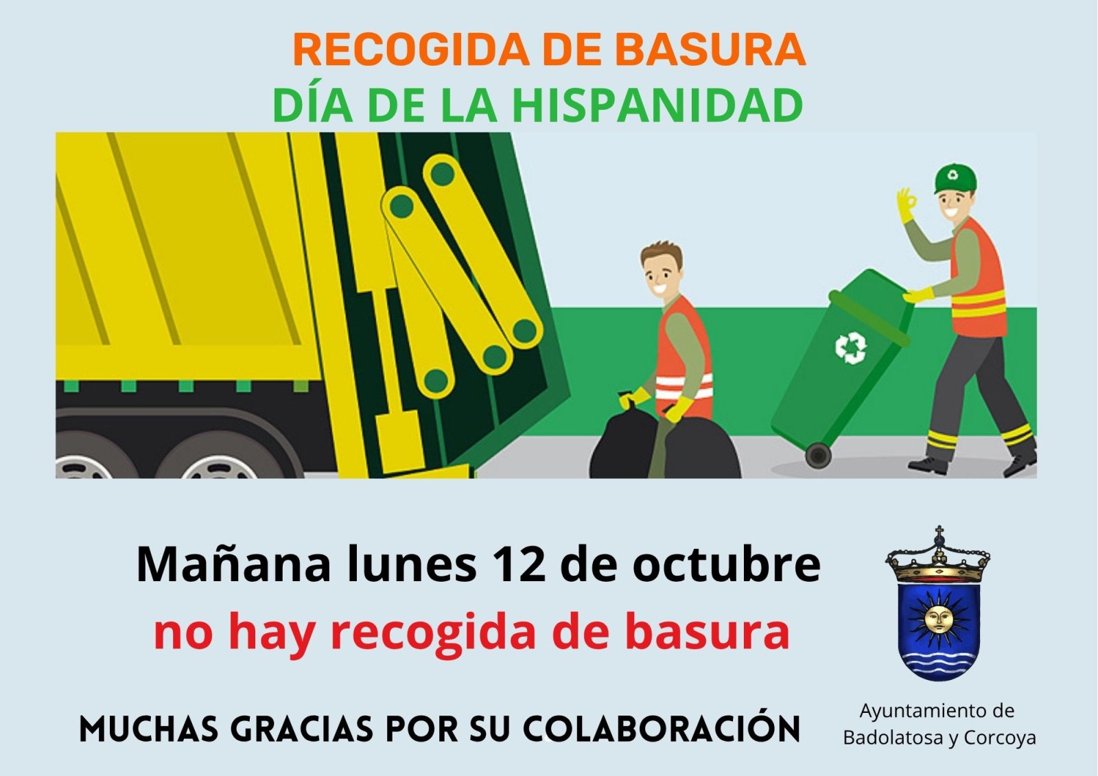 Imagen de la noticia: Badolatosa no tendrá recogida de basura el lunes 12 de octubre
