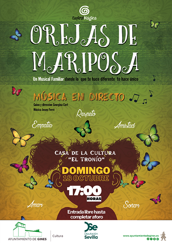 Image for the story: Gines hosts the family musical 'Orejas de mariposa' on Sunday, October 18
