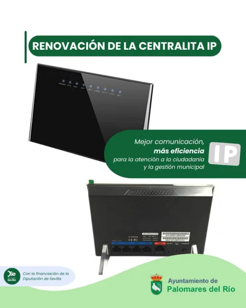 Imagen de la noticia: Palomares del Río renueva su equipamiento tecnológico con fondos de la Diputación