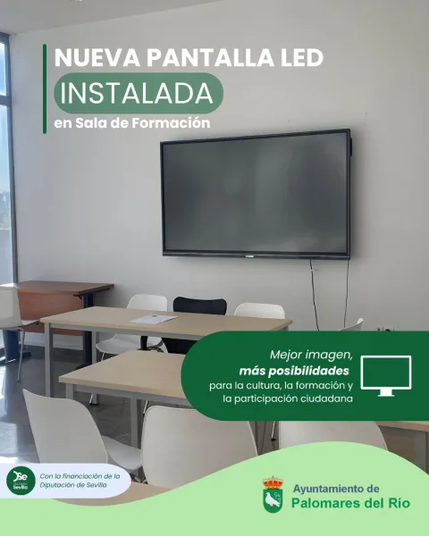 Imagen de la noticia: Palomares del Río renueva su equipamiento tecnológico con fondos de la Diputación