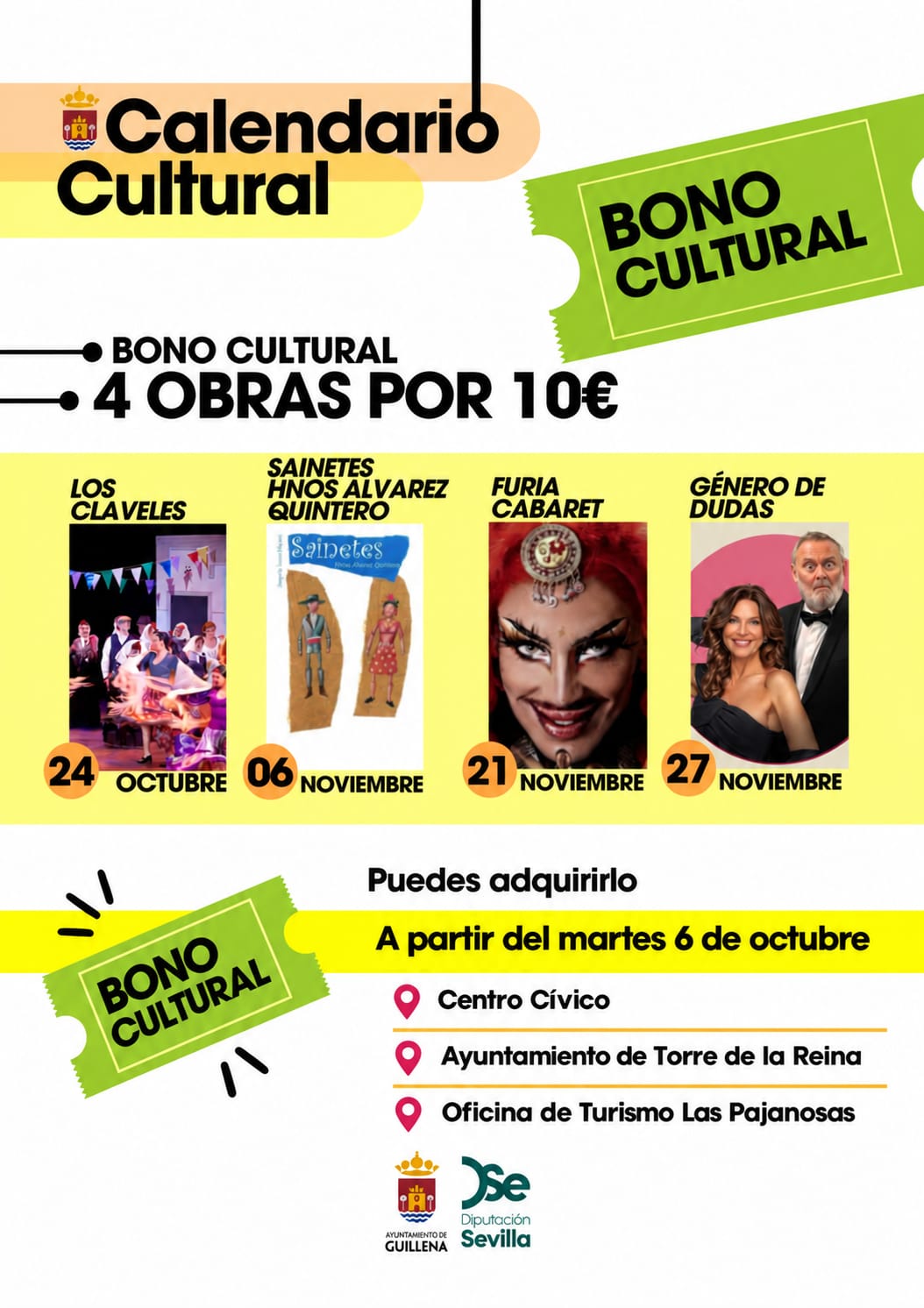 Imagen de la noticia: Guillena abre el plazo del Bono Cultural para cuatro obras de teatro por 10 euros