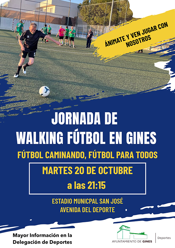 Imagen de la noticia: Gines acoge el martes 20 de octubre una jornada de fútbol caminando abierta a todo el público