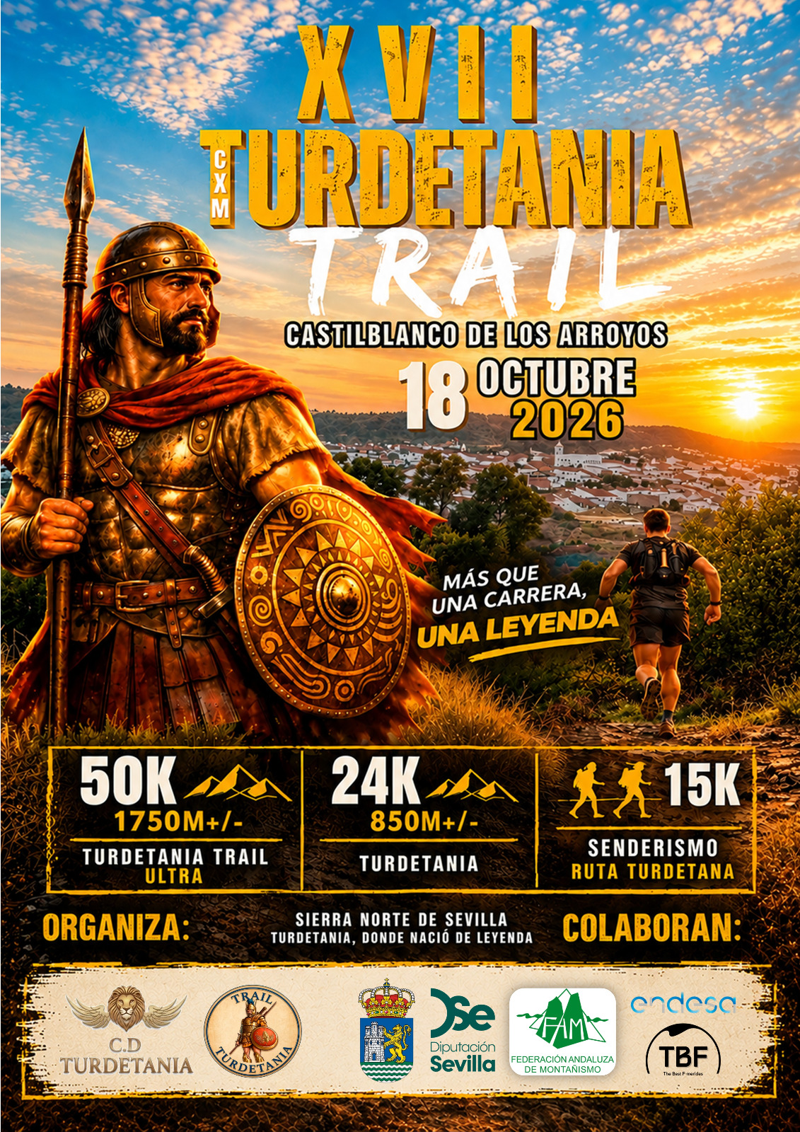 Imagen de la noticia: El XVII Trail Turdetania sale este domingo de la Plaza Amarilla con 50, 24 y 13 kilómetros