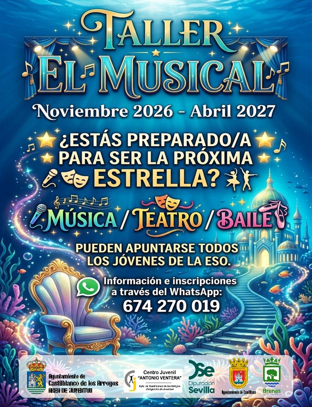 Imagen de la noticia: El Musical vuelve con 'La Sirenita' para jóvenes de la ESO en Castilblanco, Brenes y Cantillana