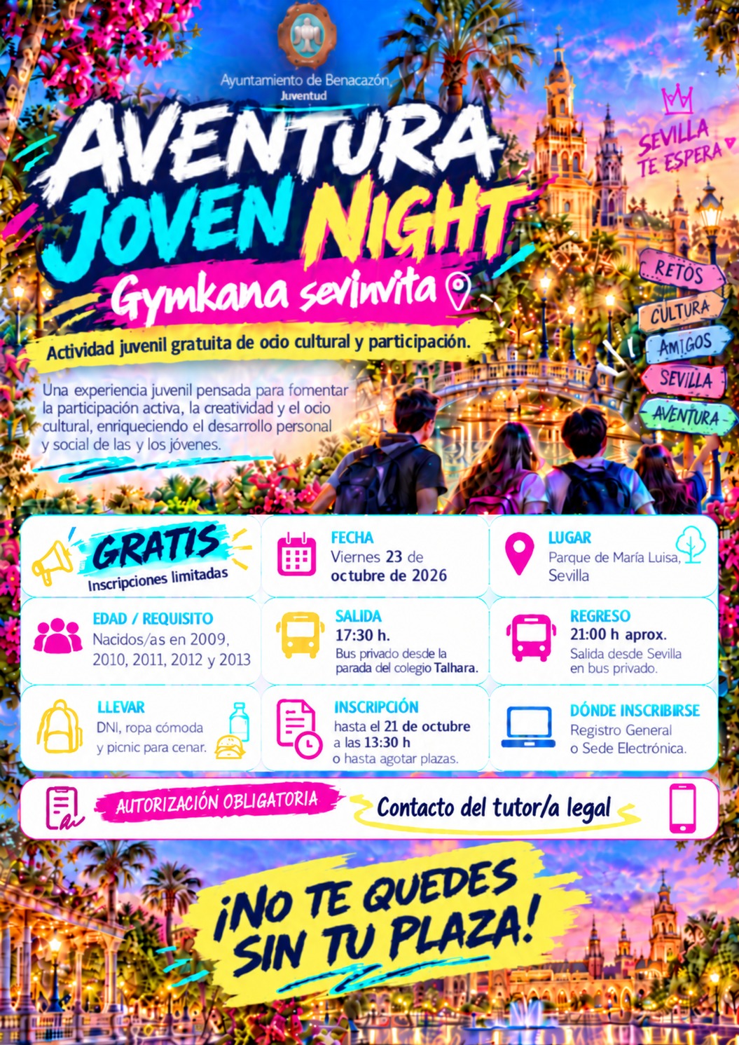 Imagen de la noticia: Benacazón abre la inscripción para la Gymkana SevInvita, dirigida a jóvenes nacidos entre 2009 y 2013