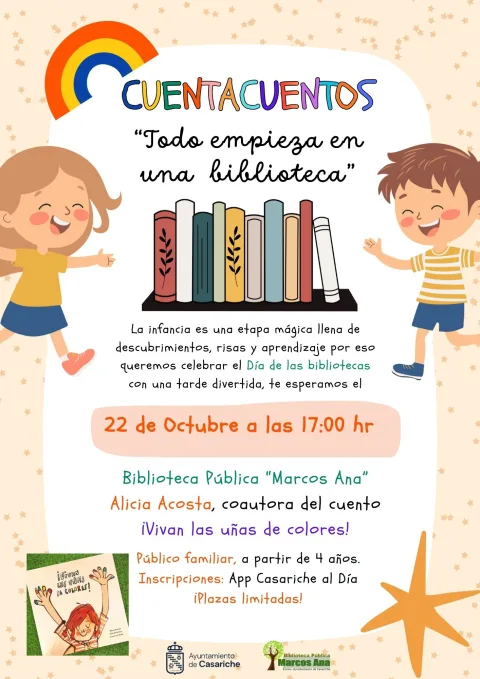 Imagen de la noticia: Casariche abre el jueves 22 el Día de las Bibliotecas con cuentacuentos y el reto de los 12 libros
