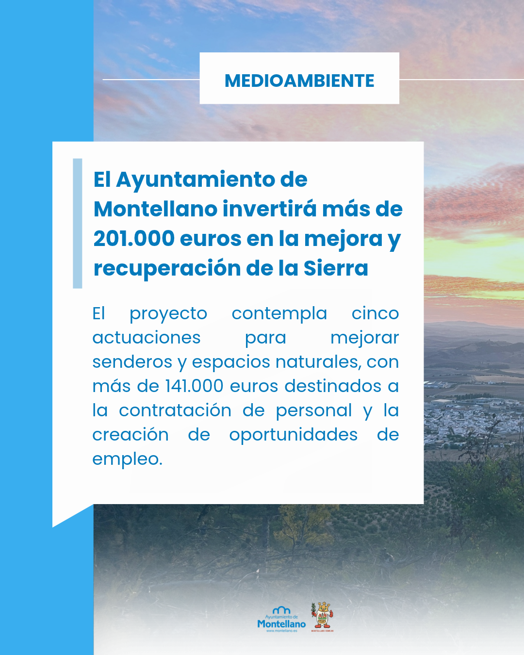 Imagen de la noticia: Montellano invertirá 201.215,80 euros en recuperar senderos y espacios recreativos de la Sierra