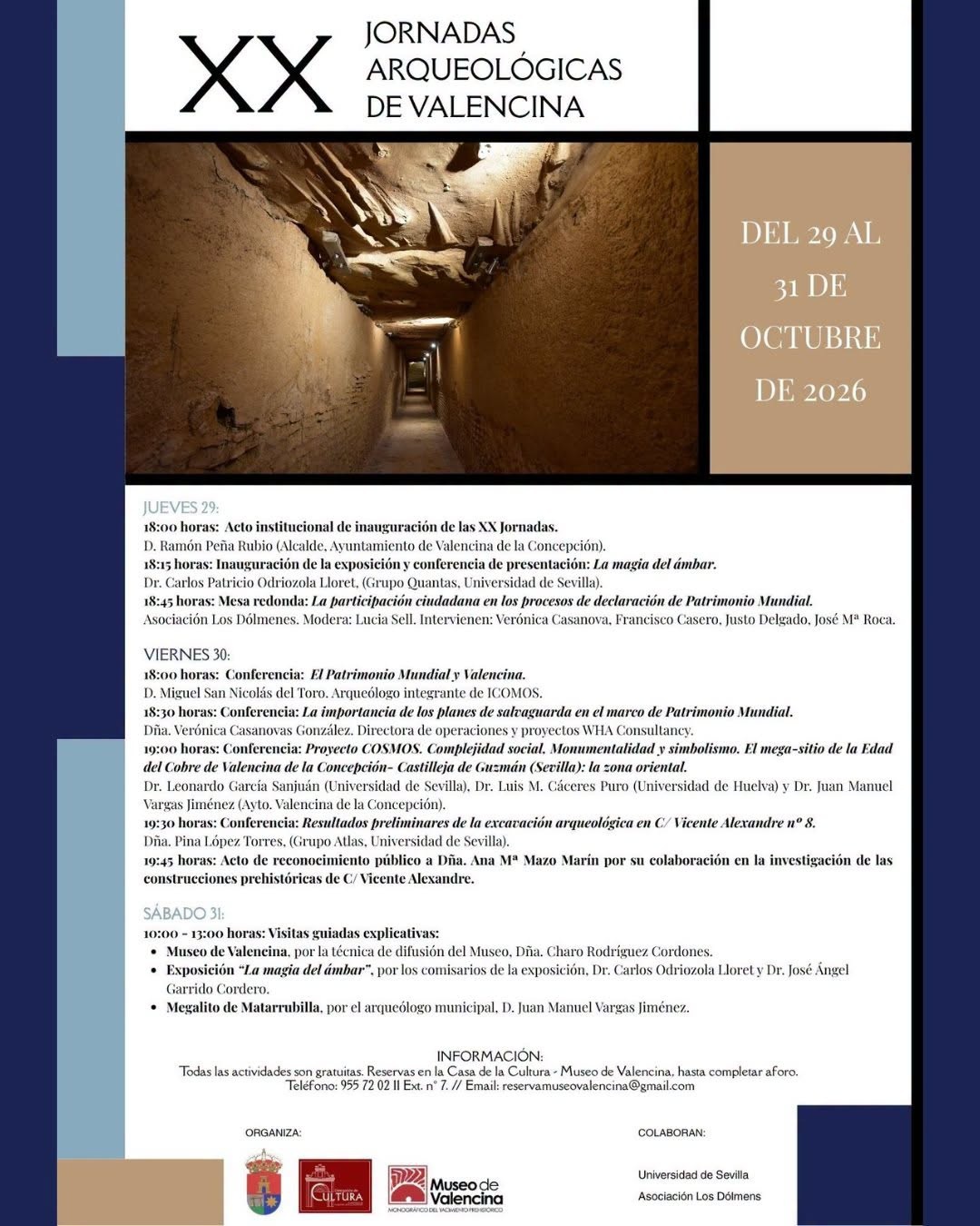 Imagen de la noticia: Valencina celebra sus XX Jornadas Arqueológicas del 29 al 31 de octubre con entrada gratuita