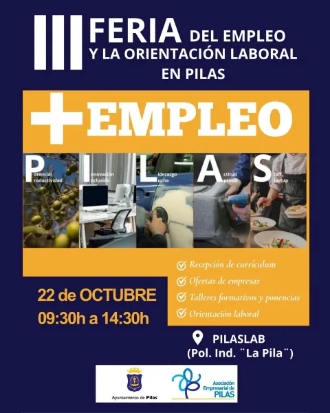 Imagen de la noticia: Pilas celebra este jueves su III Feria del Empleo y la Orientación Laboral