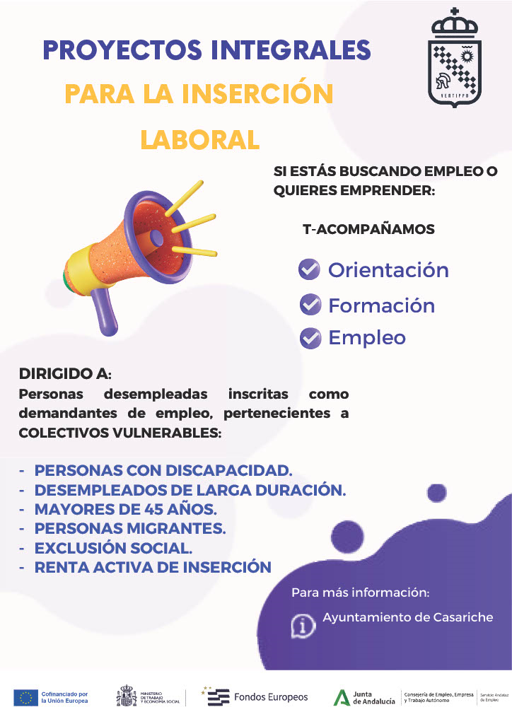 Imagen de la noticia: Casariche abre un programa de orientación y formación para desempleados de colectivos vulnerables