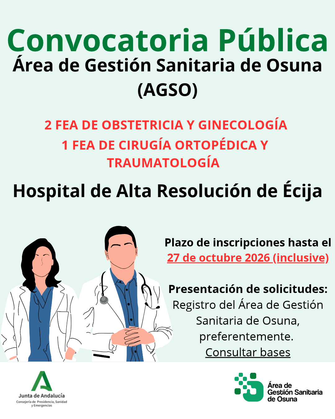 Imagen de la noticia: Osuna abre la convocatoria para tres especialistas en Écija