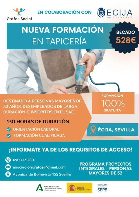 Imagen de la noticia: Écija abre 30 plazas de formación para desempleados mayores de 52 años