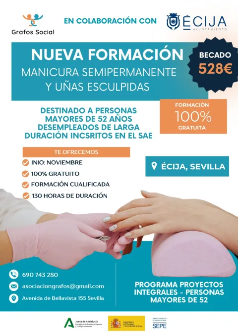 Imagen de la noticia: Écija abre 30 plazas de formación para desempleados mayores de 52 años