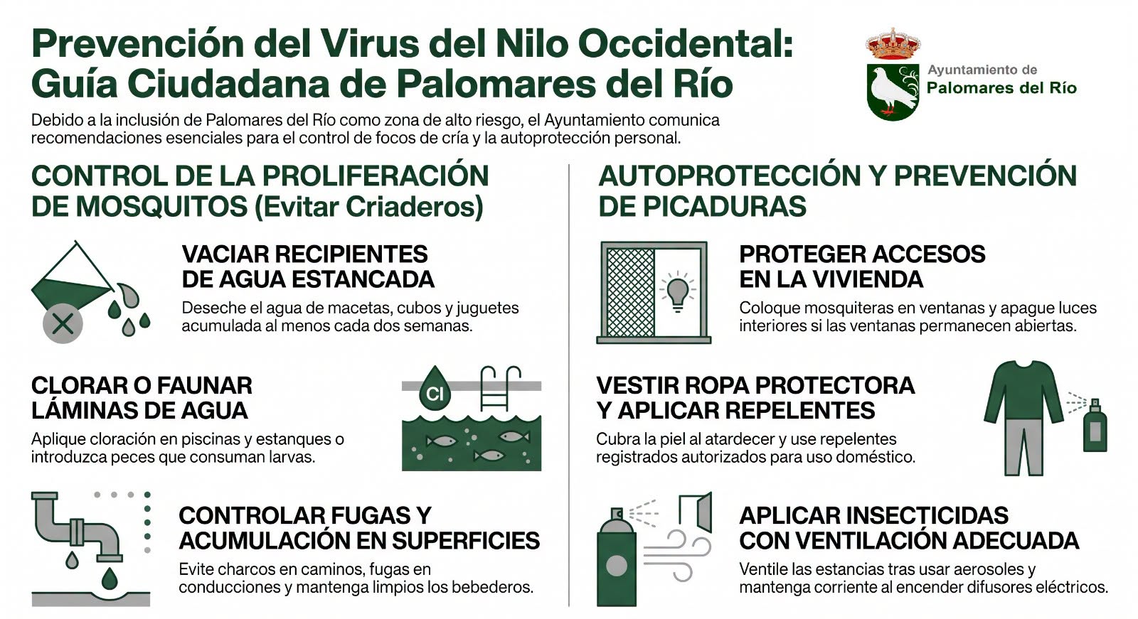 Imagen de la noticia: Palomares del Río pide vaciar agua estancada por el virus del Nilo