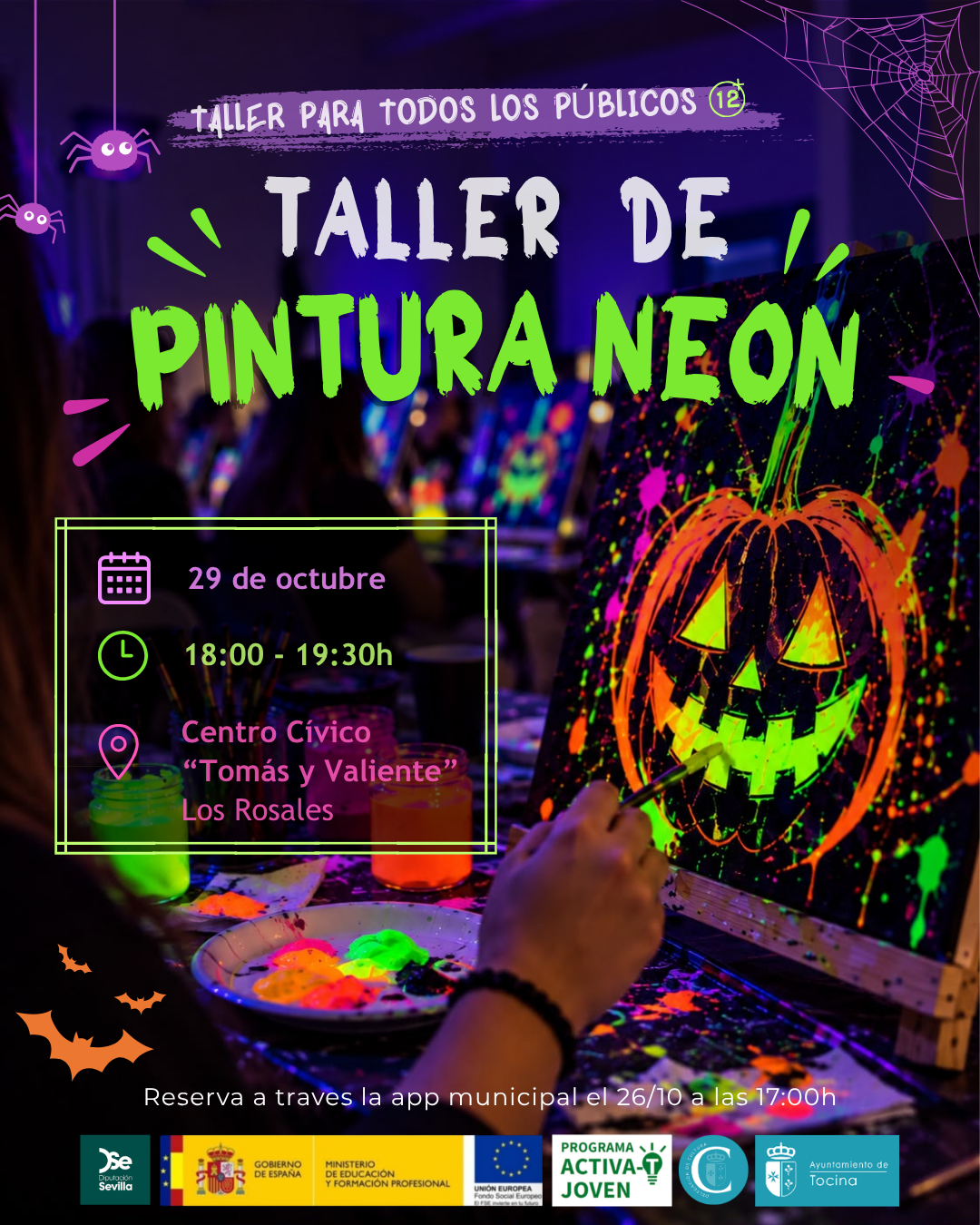 Imagen de la noticia: Taller de pintura neón para mayores de 12 años en Los Rosales