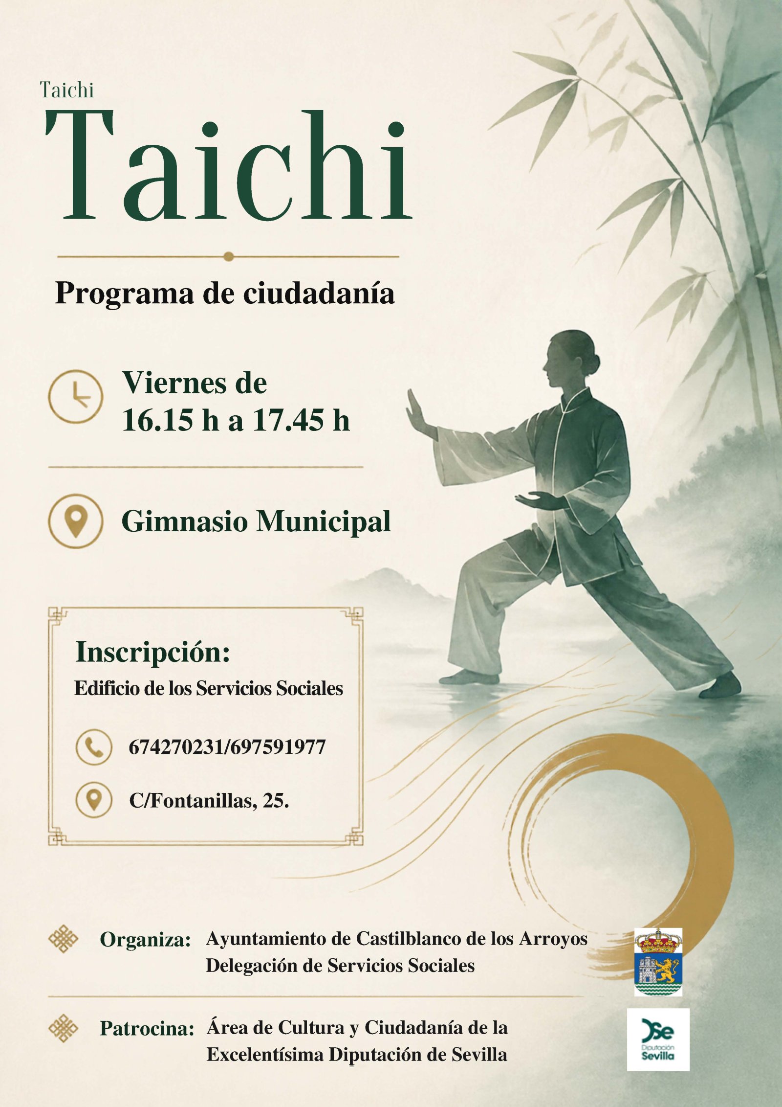 Imagen de la noticia: Castilblanco abre el viernes 30 de octubre un taller gratuito de tai chi