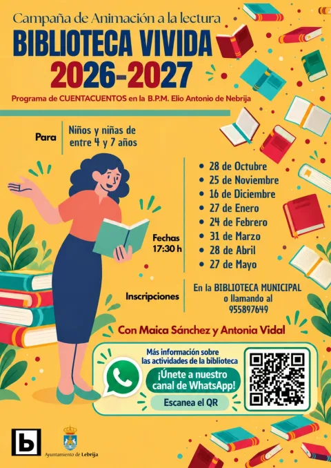 Imagen de la noticia: Lebrija abre la inscripción para los cuentacuentos de la biblioteca
