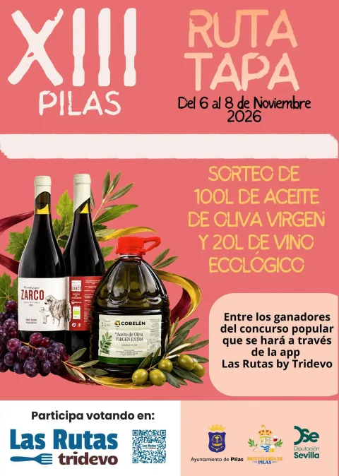 Imagen de la noticia: Pilas celebra del 6 al 8 de noviembre su 13ª Ruta de la Tapa