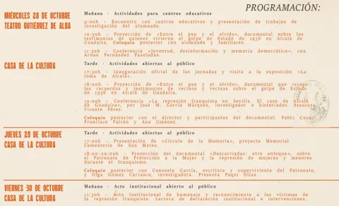 Imagen de la noticia: Alcalá abre sus jornadas de memoria con alumnos y un documental
