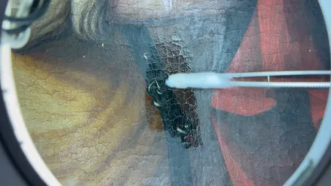 Imagen de la noticia: Seis tablas del retablo de San Lázaro se exponen restauradas en la Cartuja
