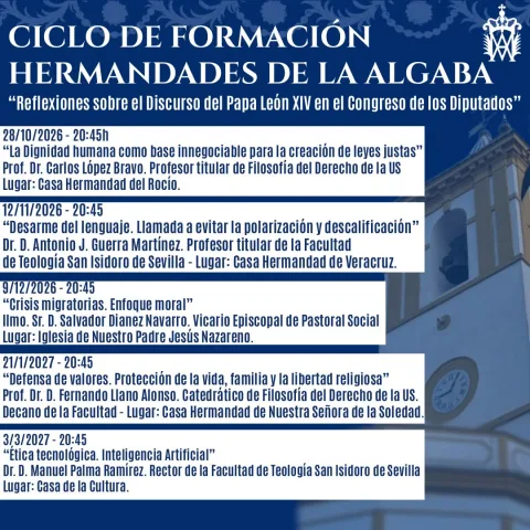 Imagen de la noticia: La Algaba abre un ciclo de formación sobre el discurso del Papa en el Congreso