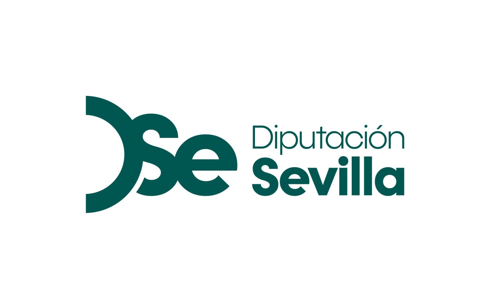 Logotipo verde con las letras Se entrelazadas y el texto Diputación Sevilla sobre fondo blanco.