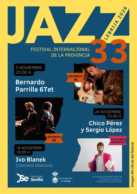 Imagen de la noticia: Lebrija acoge en noviembre tres conciertos del Festival de Jazz